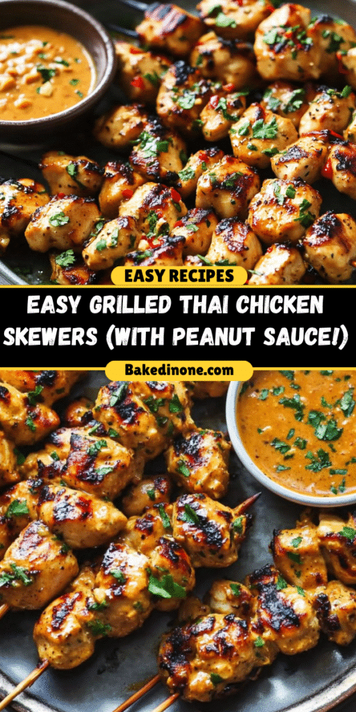 Easy Grilled Thai Chicken Skewers (With Peanut Sauce!) - The Best Quick Recipe!