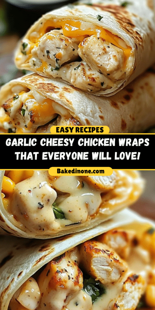 Easy Garlic Cheesy Chicken Wraps: The Best Quick Meal Everyone Will Love!