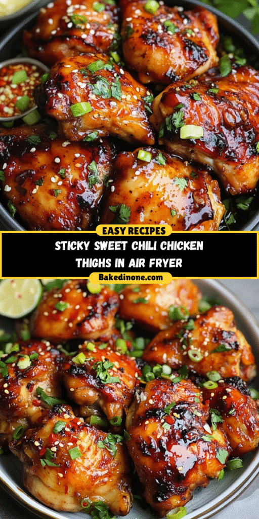 Irresistible Sticky Sweet Chili Chicken Thighs in Air Fryer: Quick & Easy Recipe!