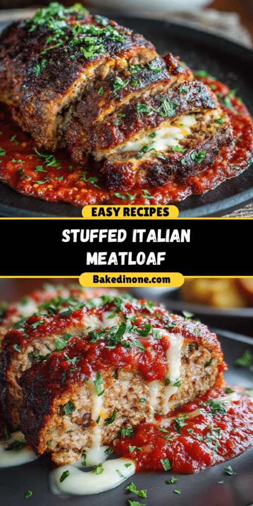 Cheesy Stuffed Italian Meatloaf 🍝🧀 | A Comfort Food Classic

