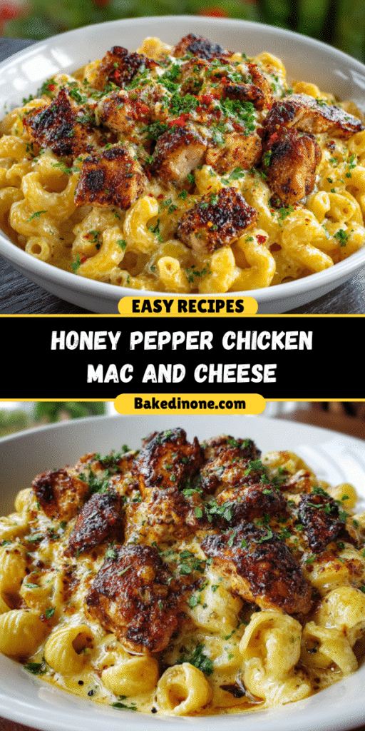 Honey Pepper Chicken Mac & Cheese 🍯🧀 | Sweet, Spicy, and Creamy!