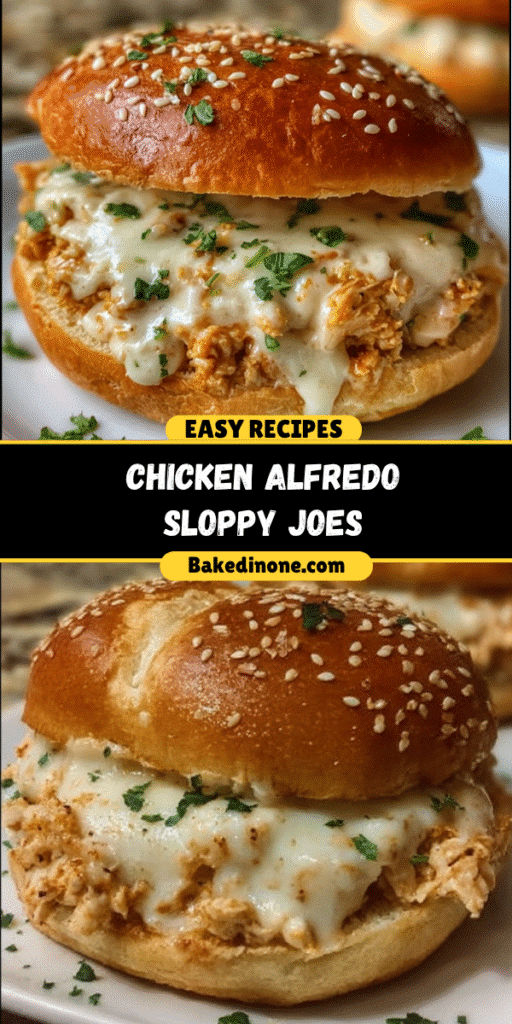 Creamy Chicken Alfredo Sloppy Joes 🍗🧄 | Easy 20-Minute Dinner