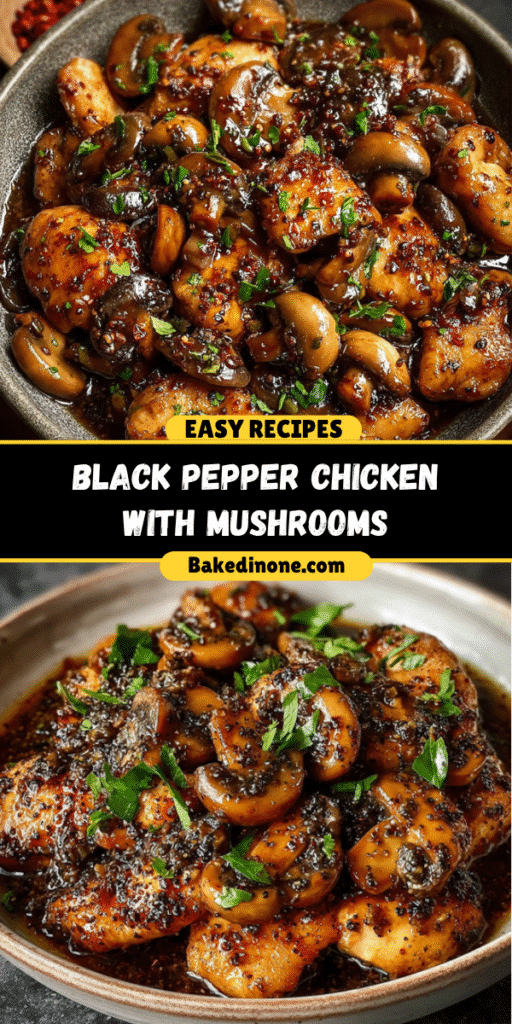 Black Pepper Chicken with Mushrooms