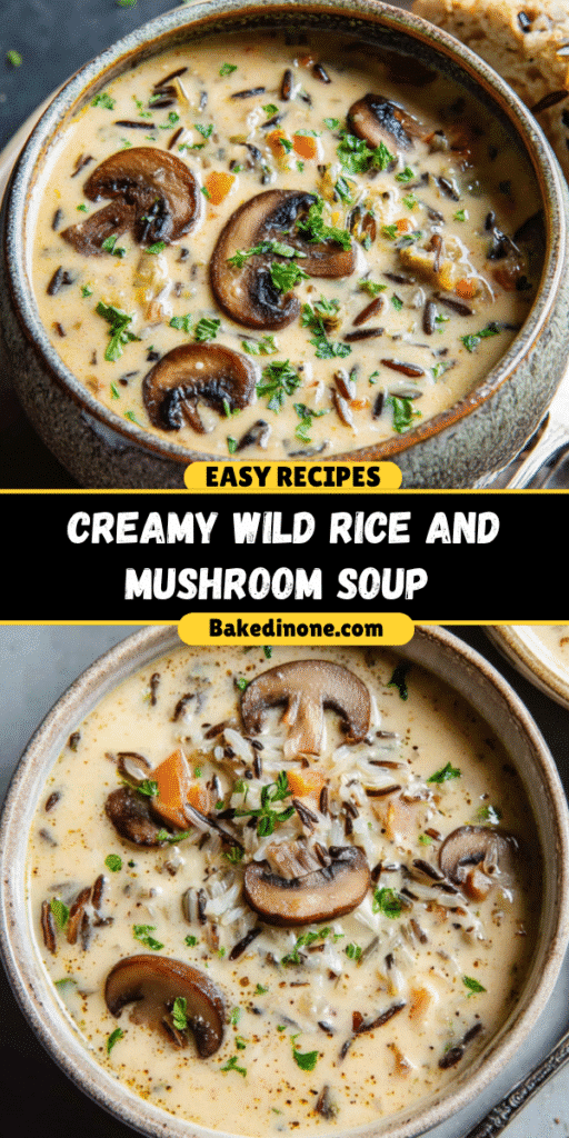 Creamy Wild Rice and Mushroom Soup | Cozy Comfort in a Bowl 🍄🍲

