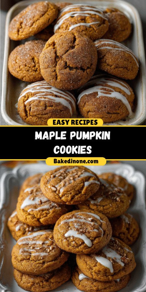 Maple Pumpkin Cookies | Soft, Spiced & Glazed with Maple