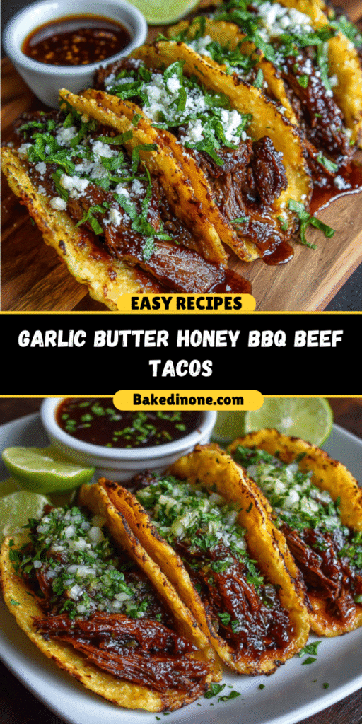 Garlic Butter Honey BBQ Beef Tacos | Sweet, Smoky & Irresistible!