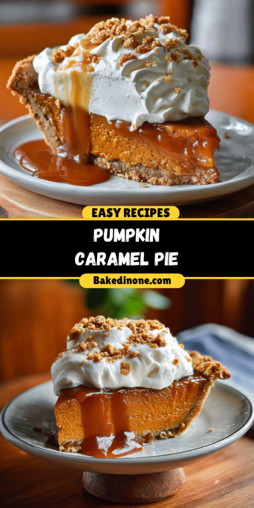 Pumpkin Caramel Pie | Creamy, Spiced & Perfectly Sweet! 🎃🍮

