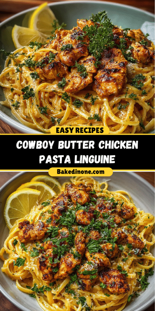 Cowboy Butter Chicken Pasta Linguine | Spicy, Buttery & Packed with Flavor! 🍝🔥

