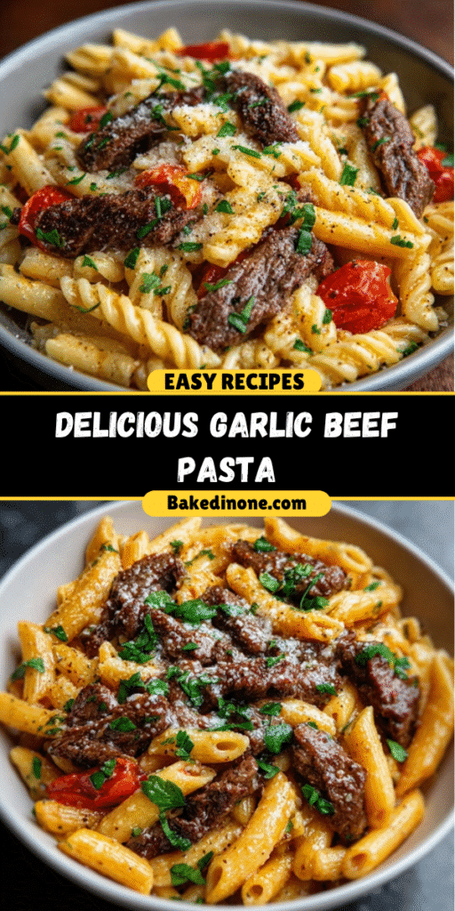 Delicious Garlic Beef Pasta | Creamy, Savory & Satisfying 🍝🥩

