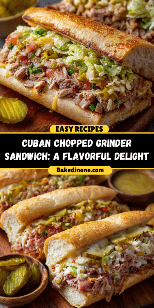 🥪 Cuban Chopped Grinder Sandwich – Bold, Flavorful & Satisfying!