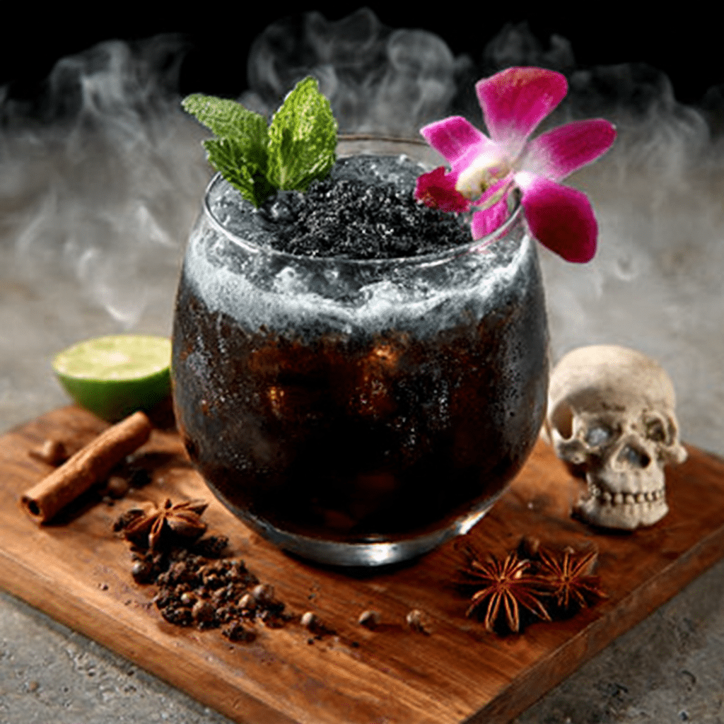 Thai Coconut Charcoal Iced Drink