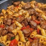 Creamy Zesty Garlic Steak Pasta in One Pot