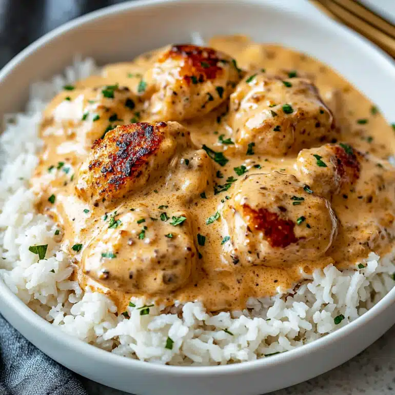 Creamy Smothered Chicken and Rice