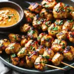 Easy Grilled Thai Chicken Skewers (With Peanut Sauce!)