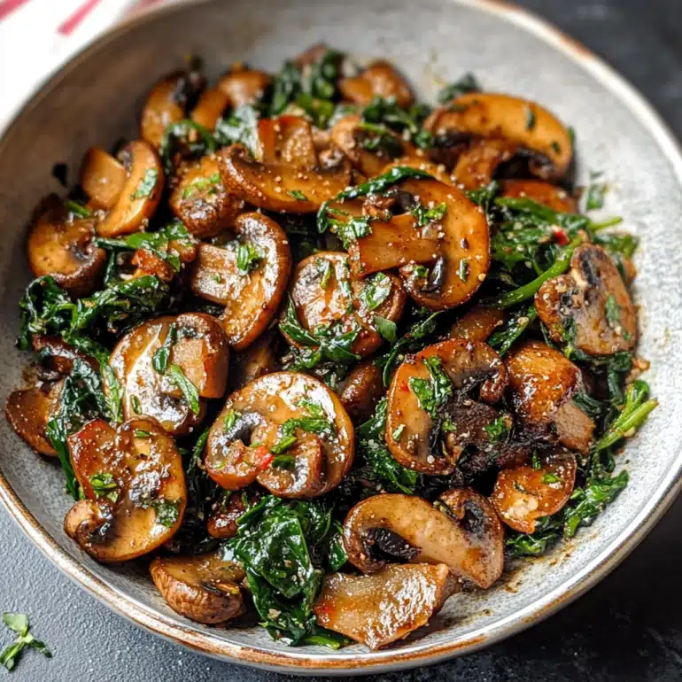 Easy Sautéed Mushrooms with Spinach