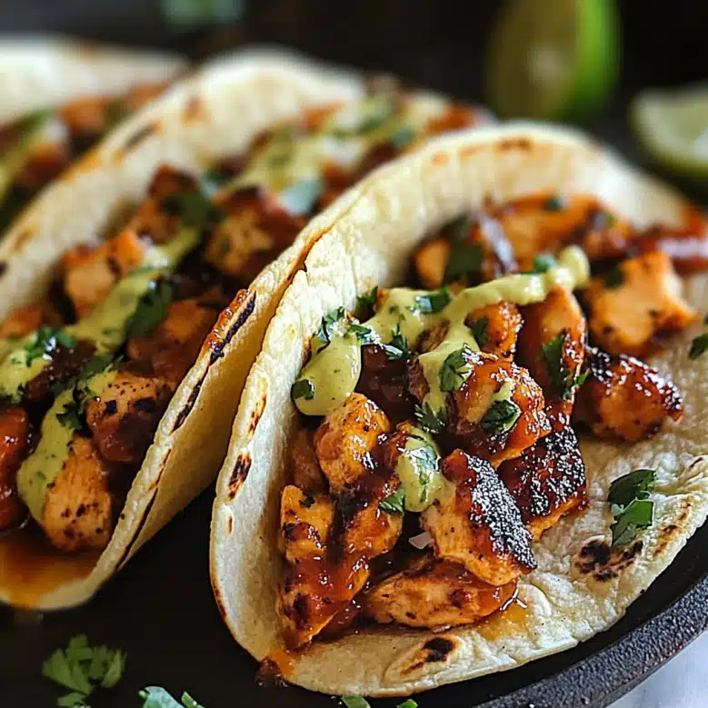 Garlic Butter Honey BBQ Chicken Tacos – A Flavor Explosion