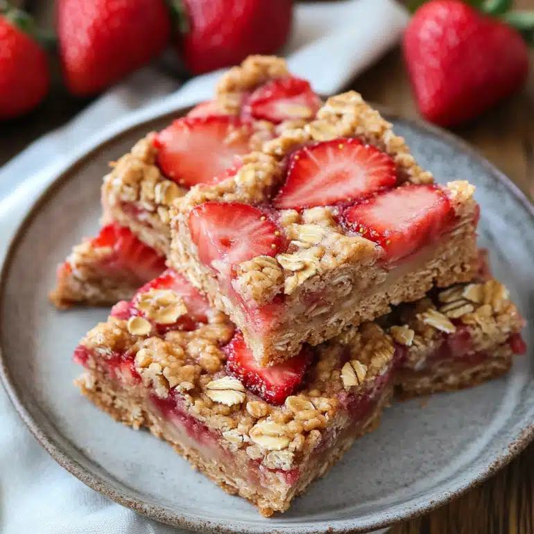 Healthy Strawberry Oatmeal Bars: A Tasty Guilt-Free Treat!