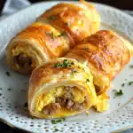 Sausage Egg and Cheese Breakfast Roll-Ups