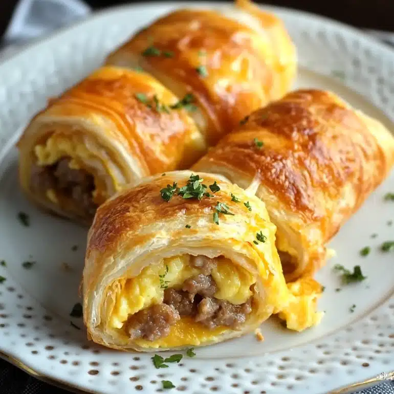 Sausage Egg and Cheese Breakfast Roll-Ups