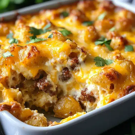 Tater Tot Sausage Breakfast Casserole