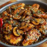 Black Pepper Chicken with Mushrooms