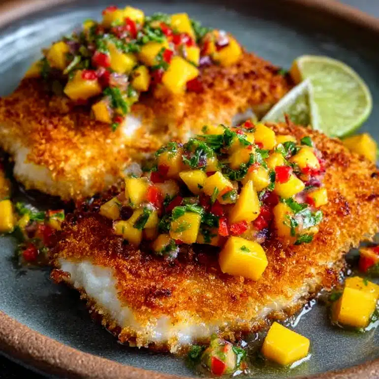 Coconut Crusted Fish with Mango Salsa: A Flavorful Delight