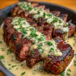 The Best Steak with Creamy Garlic Sauce