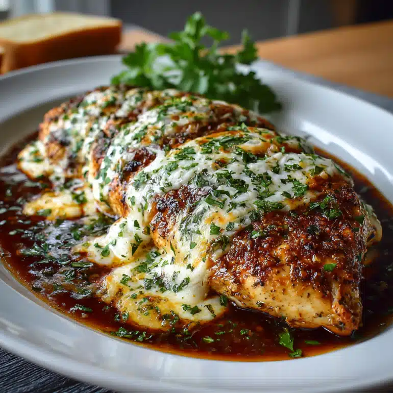 Balsamic Baked Chicken Breast with Mozzarella Cheese is Delicious!