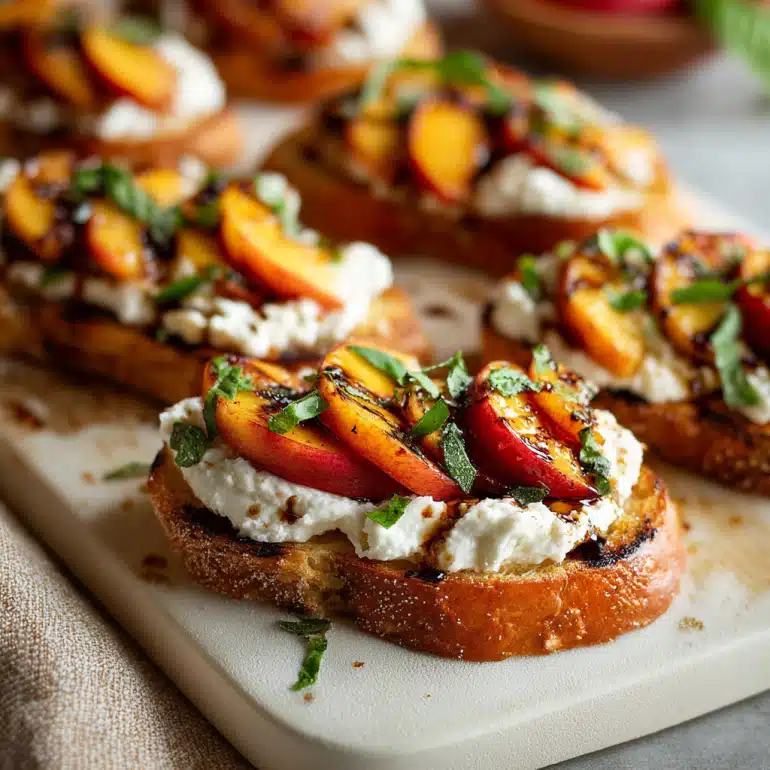 Best Peach Bruschetta With Whipped Ricotta: A Delicious Treat!