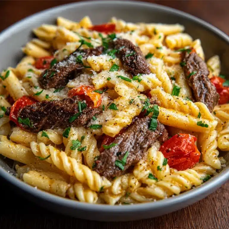 Delicious Garlic Beef Pasta: A Savory Delight to Try!