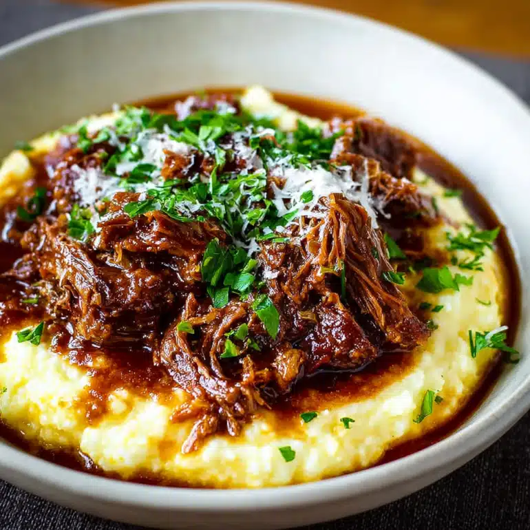 Tender Short Rib Ragu Over Silky Parmesan Mashed Potatoes: Discover the Ultimate Comfort Food Recipe!