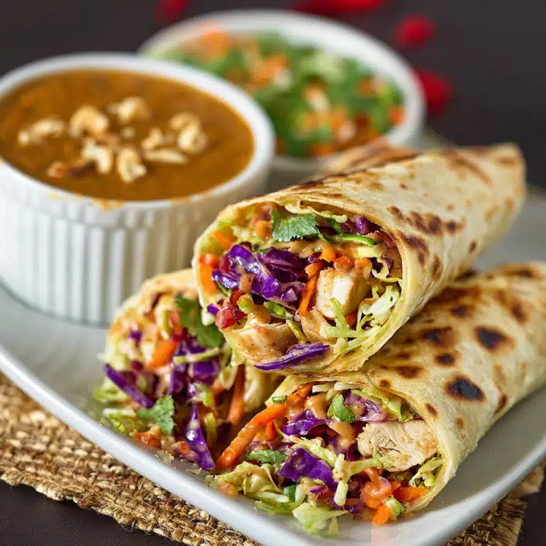 Thai Peanut Chicken Wraps: A Simple Recipe You’ll Love!
