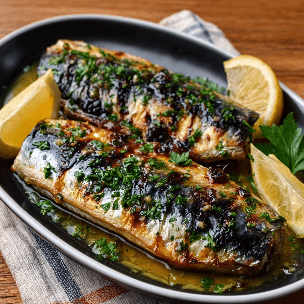 Broiled Mackerel with Lemon Butter Sauce: A Zesty Delight!
