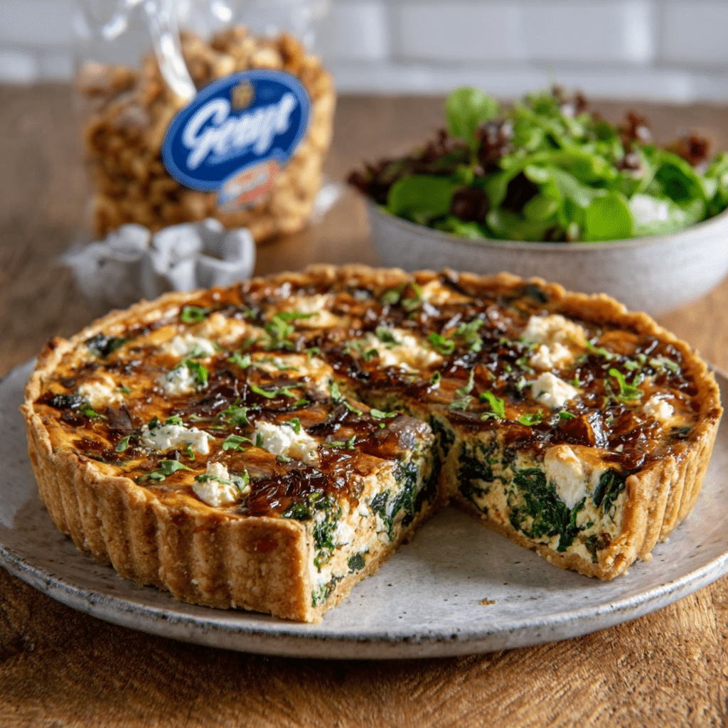 Caramelised Onion, Feta & Spinach Quiche: A Delicious Recipe!