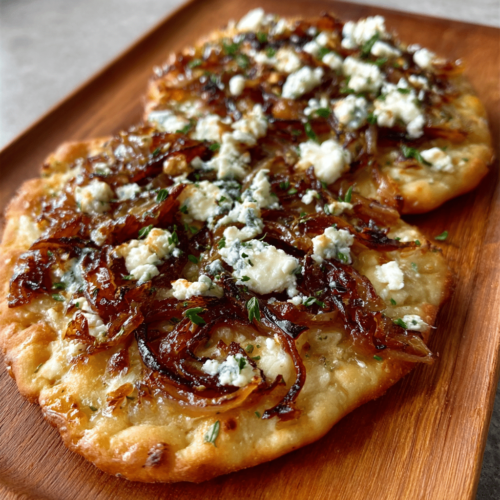 Caramelized Onion & Feta Flatbreads: A Flavorful Delight!