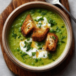 Fresh Pea & Mint Soup with Crème Fraîche