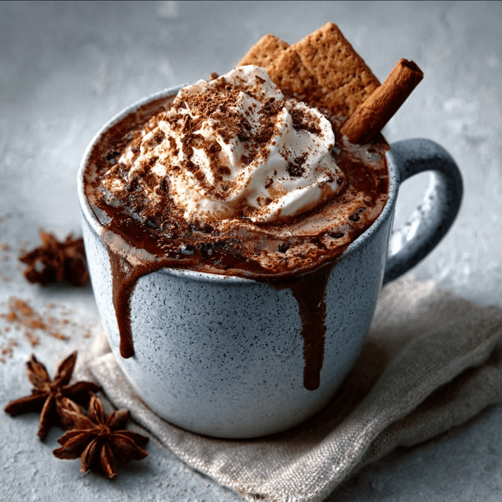 Gingerbread Spiced Hot Chocolate delights your taste buds!