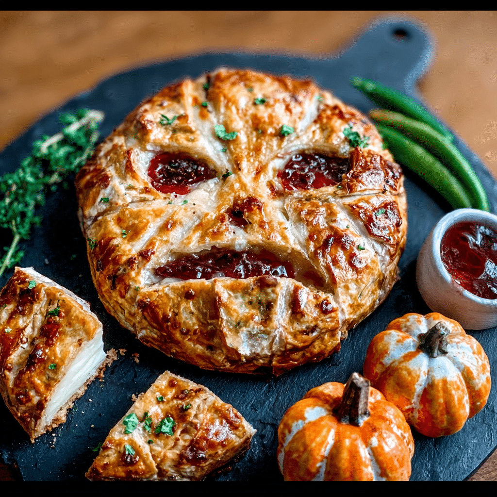 Halloween Bloody Baked Brie: Delightful Spooky Treat!