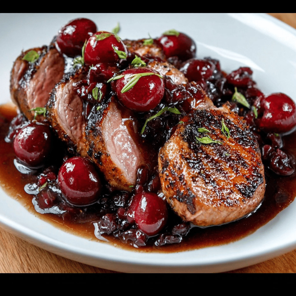 Heavenly Pan Seared Duck Breast with Cherry Sauce – Delight!