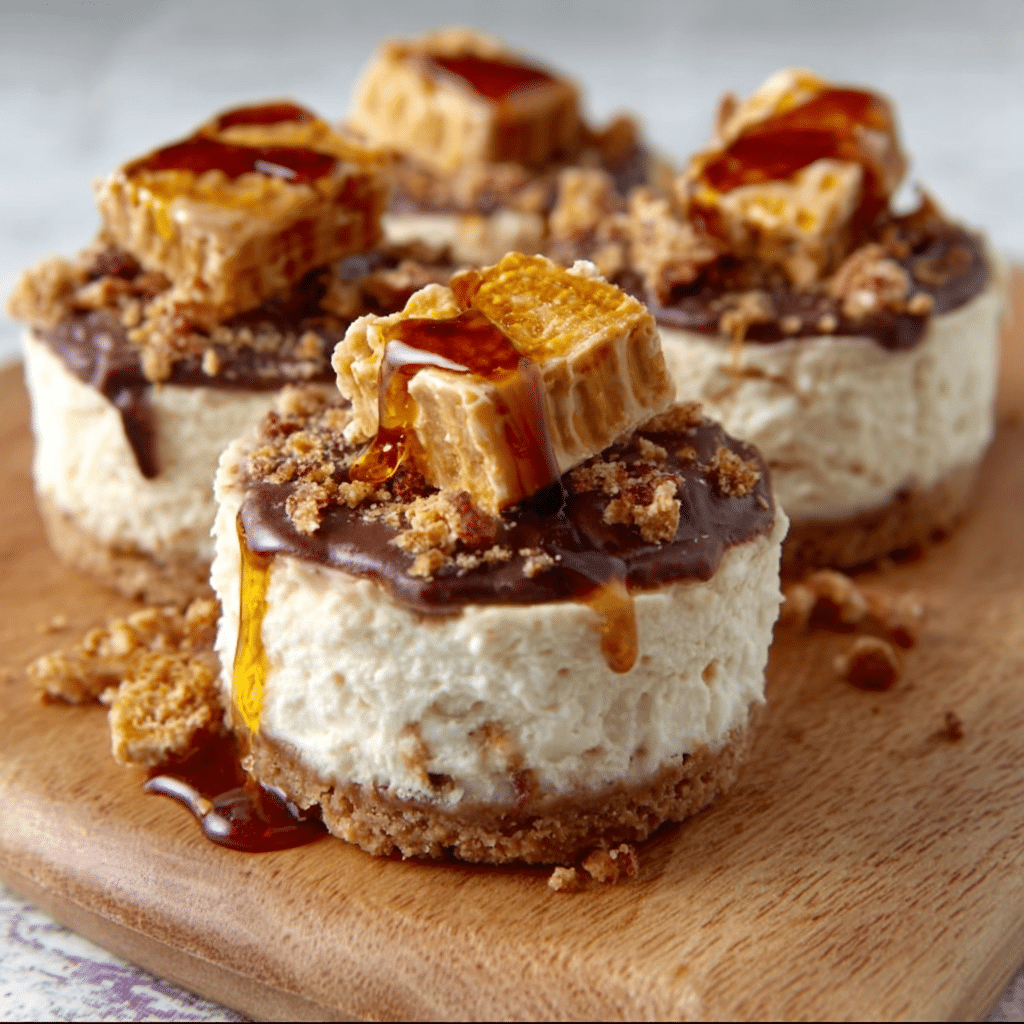 Honeycomb Crunch Cheesecake Bites: Irresistible Recipe!