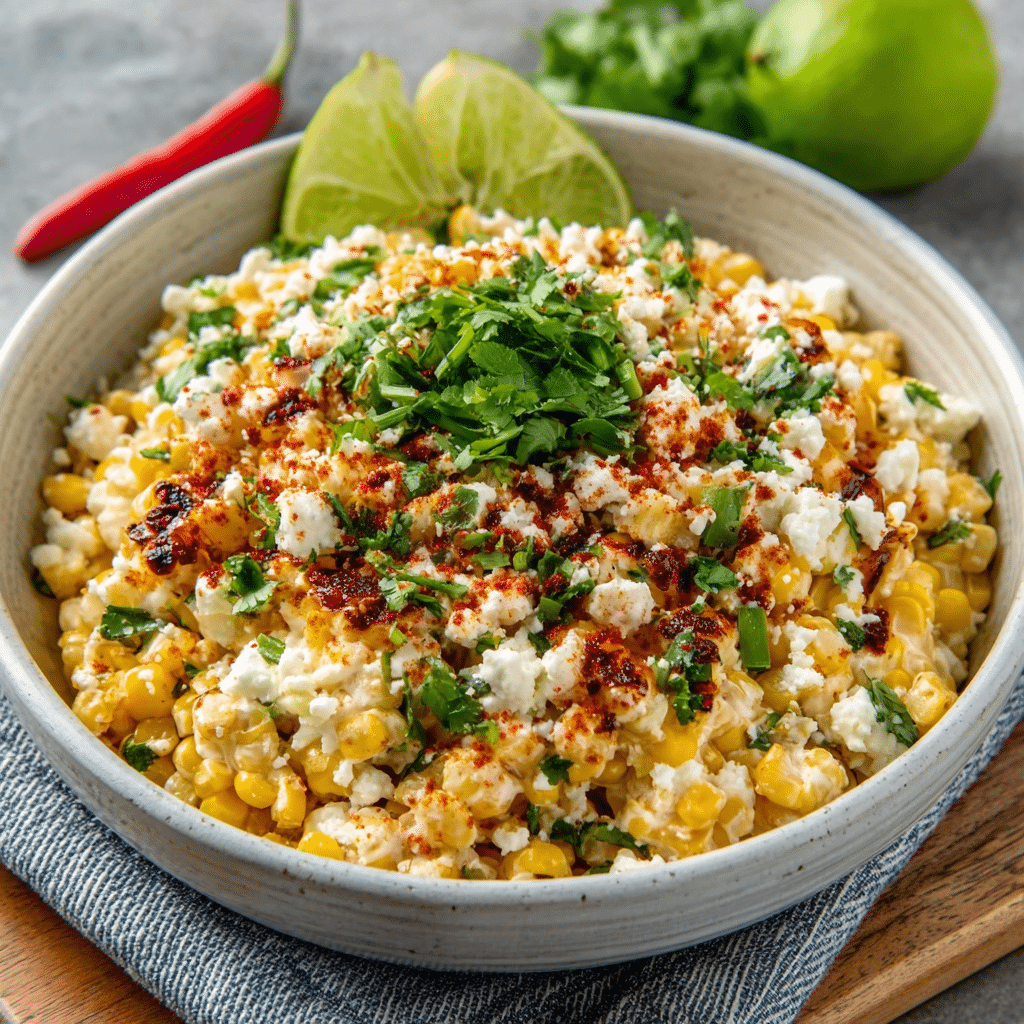 Mexican Street Corn Salad with Cotija & Lime Mayo delights!
