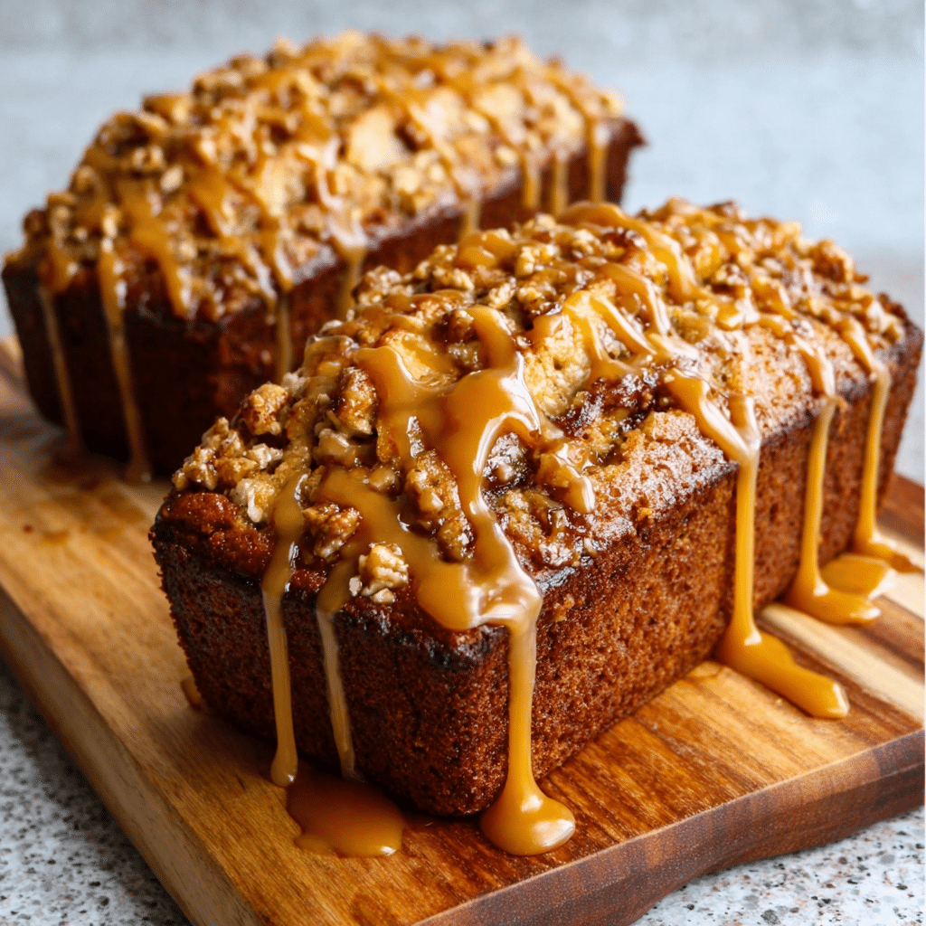 Mini Caramel Banana Bread Loaves with Condensed Milk Glaze for Irresistible Delights