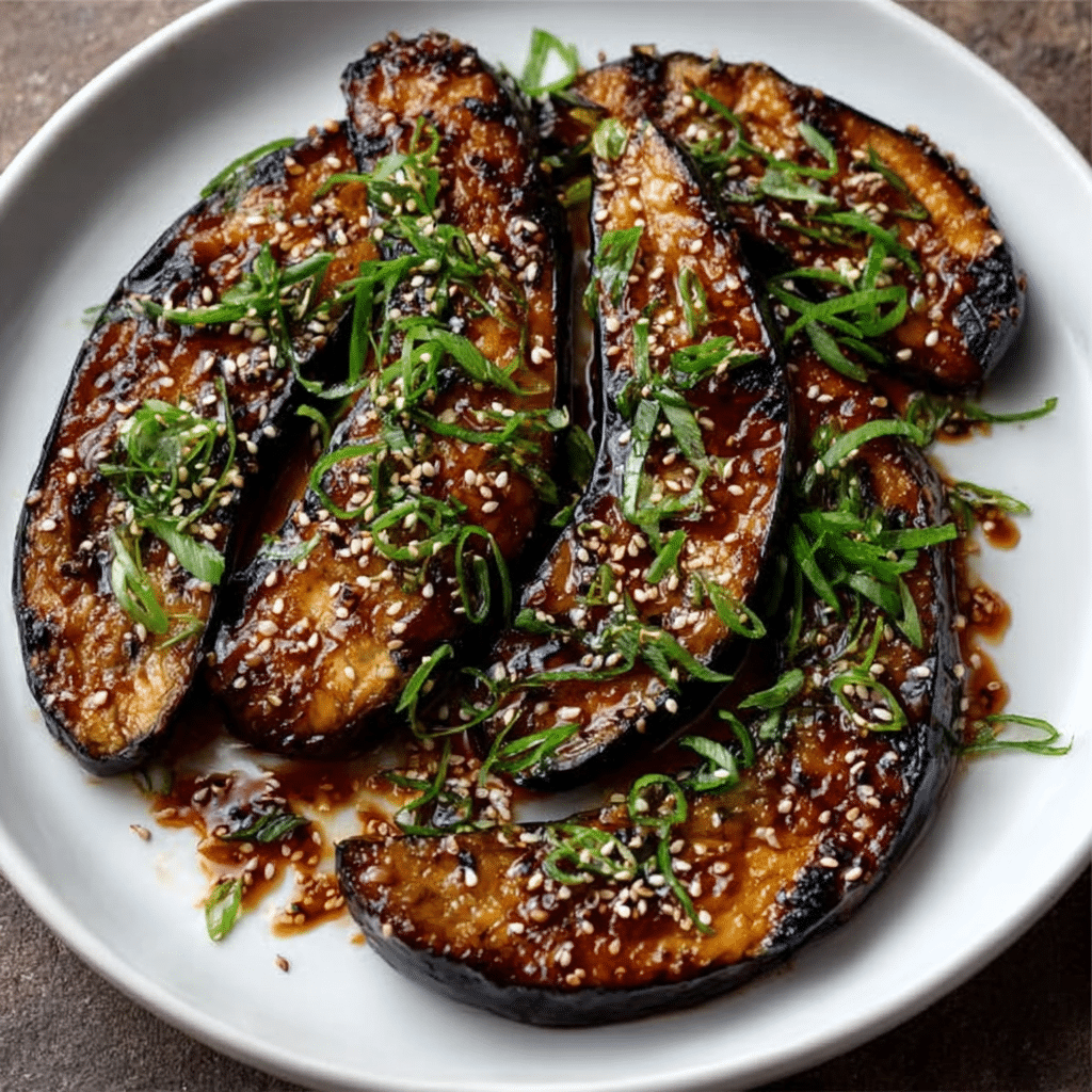 Miso-Ginger Glazed Eggplant with Sesame Seeds delights your taste buds!