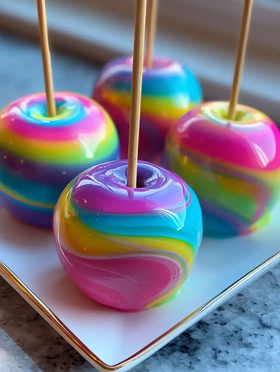 Rainbow Candy Apples: Irresistibly Colorful and Fun Treats
