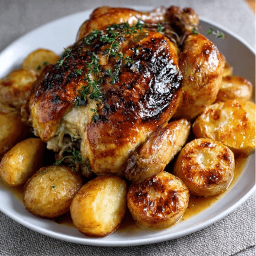 Roast Chicken with Lemon, Thyme & Spring Garlic made easy!