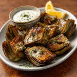 Roasted Artichokes with Lemon Aioli