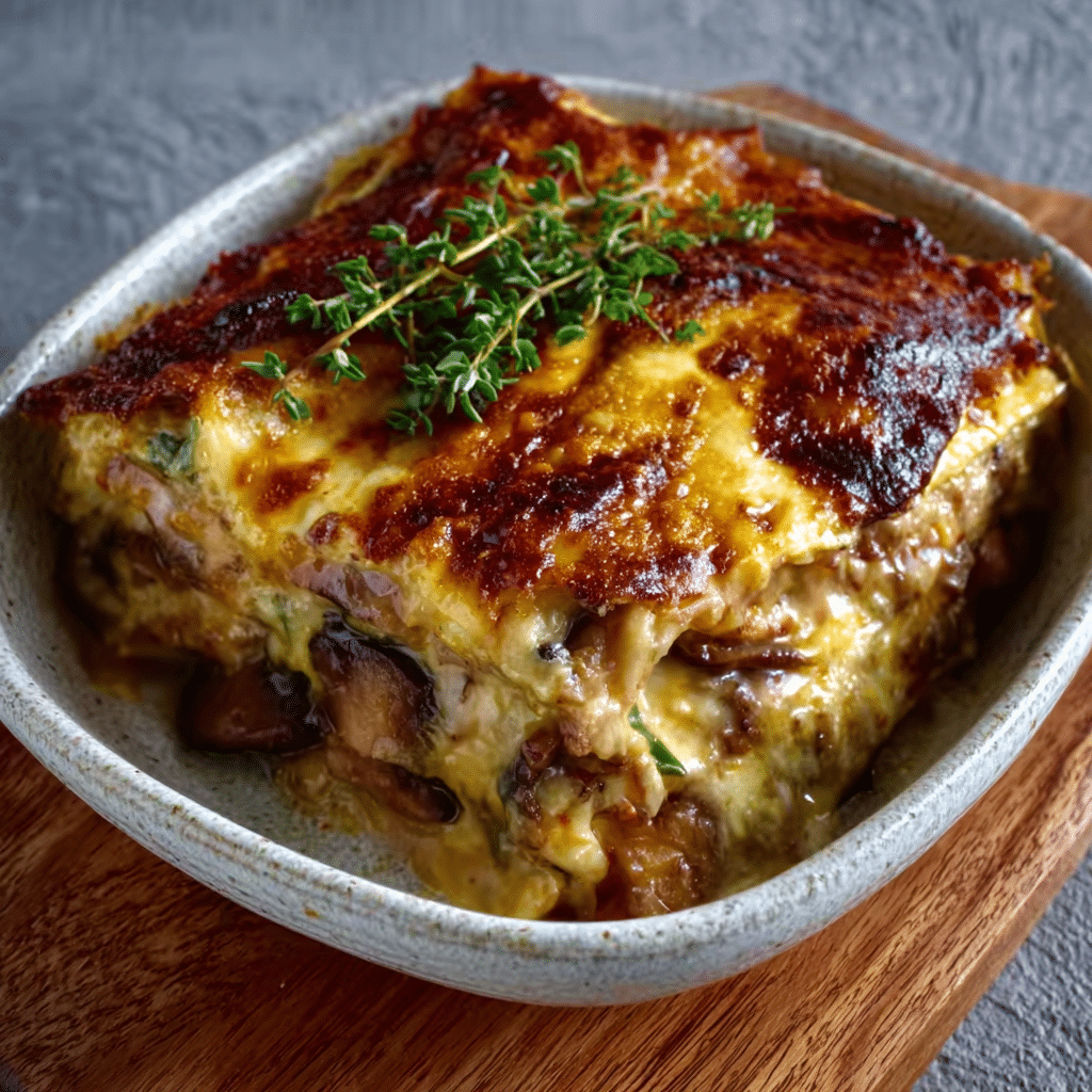 Roasted Chestnut & Mushroom Lasagna: A Flavorful Delight!
