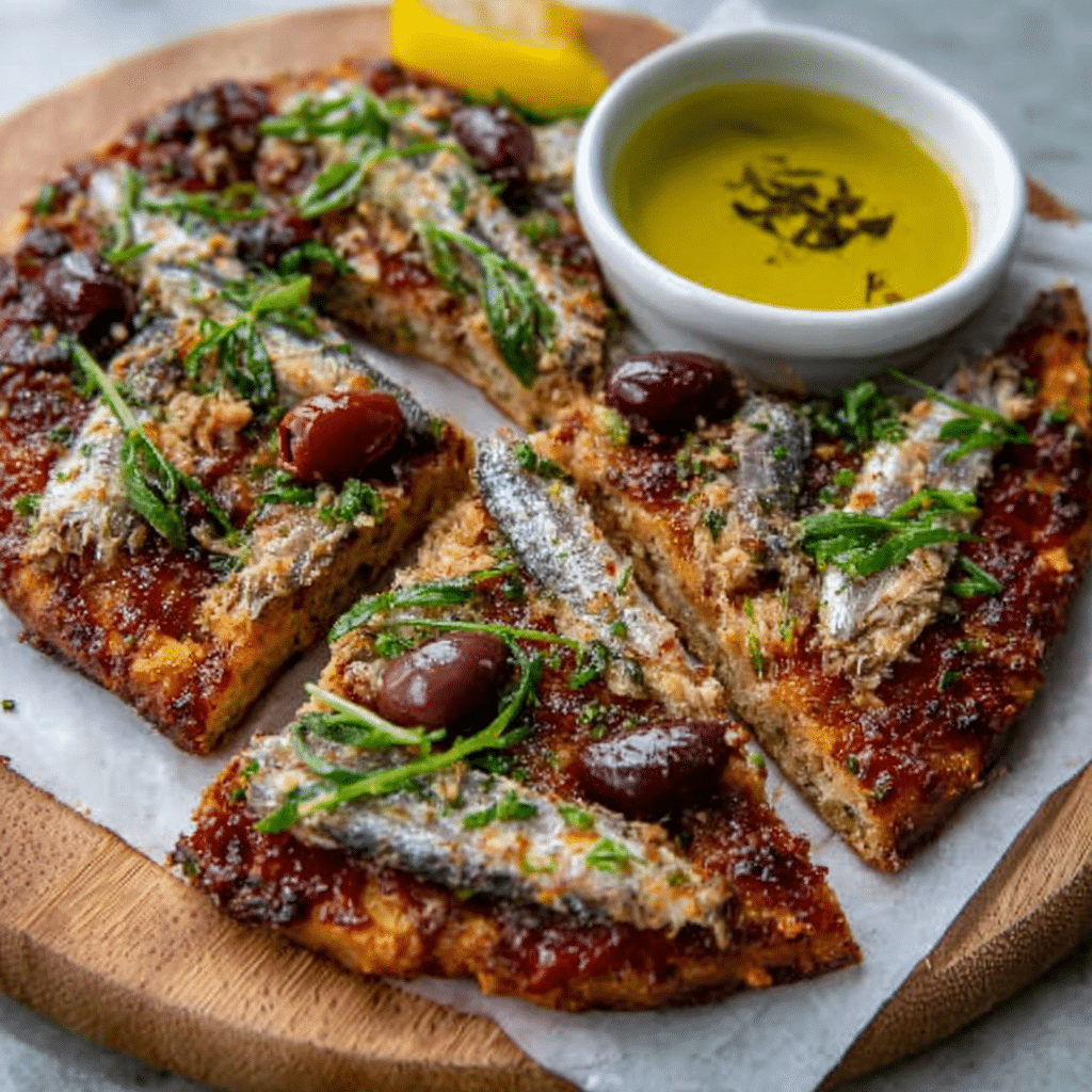 Sardine & Olive Tapenade Keto Flatbread for Delicious Meals