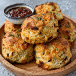 Savory Cheese and Herb Scones with Tomato Chutney