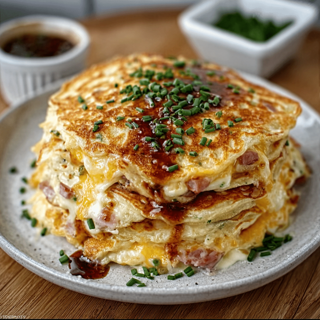 Savory Pancakes with Ham and Cheese: A Delicious Twist!